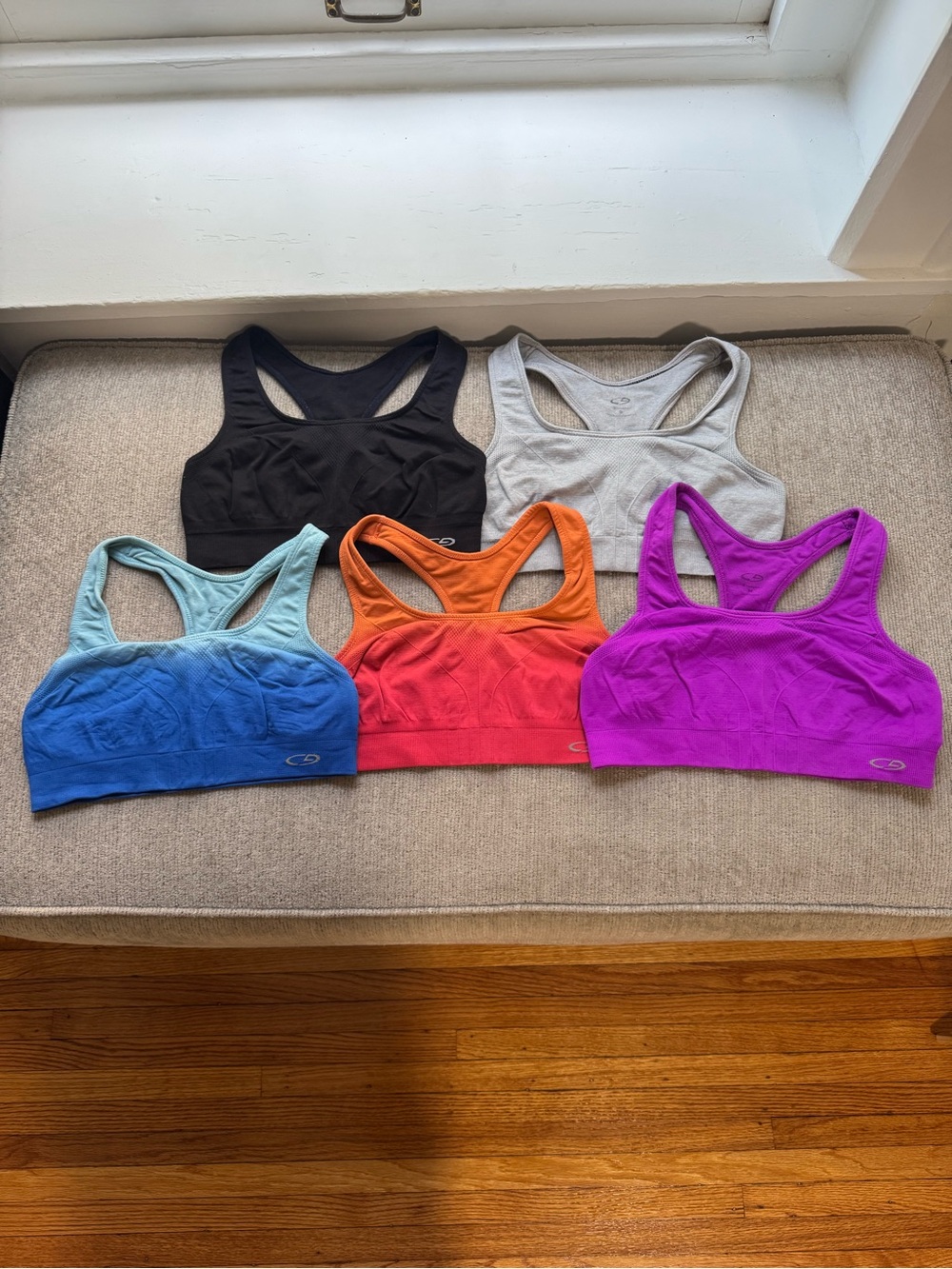 Champion Women's Seamless Racerback Sports Bras - Set of 5